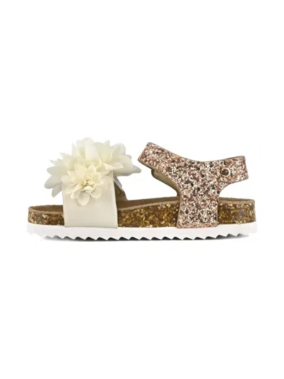 Colors Of California Floral-appliqué Sandals In Multi