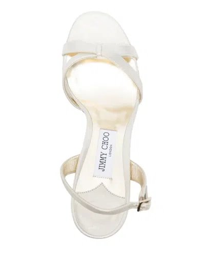 Jimmy Choo Off-white Elsy 70 Heeled Sandals In Multi