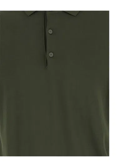 K-way Pleyne Knitted Cotton Polo Shirt In Green