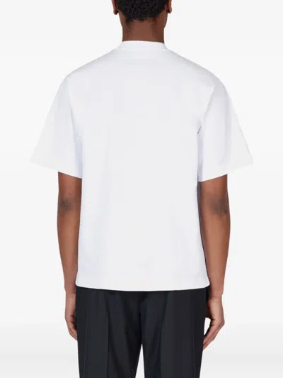 Ferragamo Signature Velvet Logo T-shirt In White