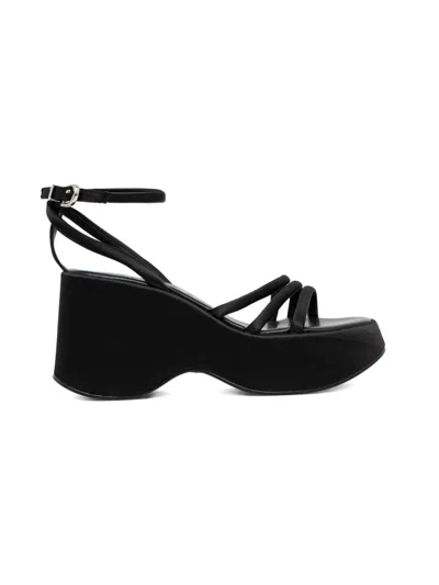 Buffalo Woman Sandals Black Size 7.5 Textile Fibers