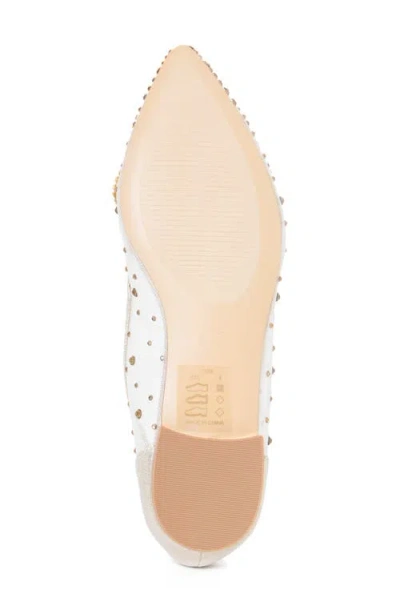 Lauren Lorraine Cool Embellished Pointed Toe Flat