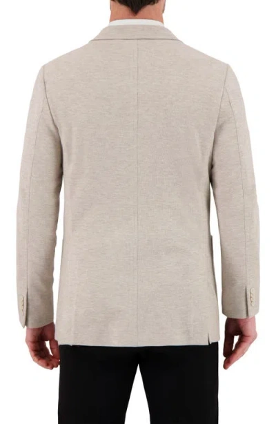 Victor Emmanuel Unstructured Comfort Knit Cotton Blend Sport Coat In Tan