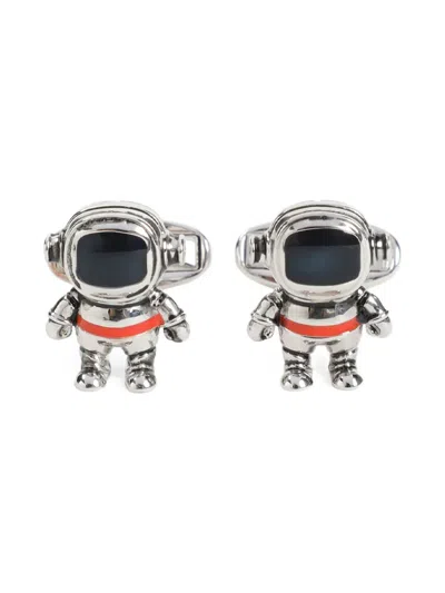 Paul Smith Silver Cufflinks In Copper Zinc In Black