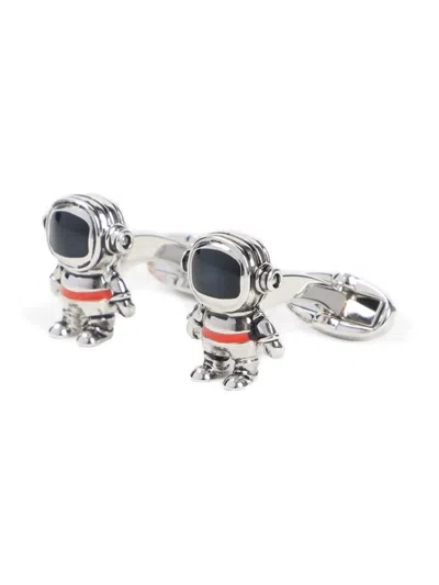 Paul Smith Silver Cufflinks In Copper Zinc In Black