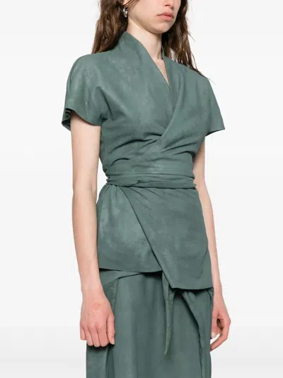 Rick Owens Oberteil Aus Leder