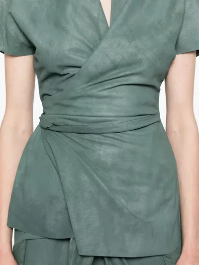 Rick Owens Oberteil Aus Leder