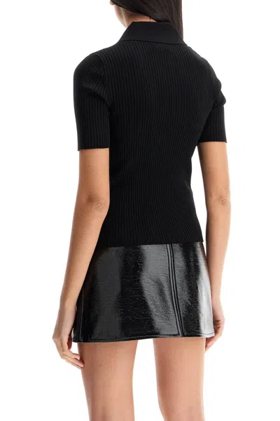 Shop Courrèges Short-sleeved Ribbed Polo