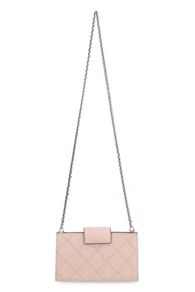 Tory Burch Mini Fleming Soft Quilted Leather Wallet On A Chain