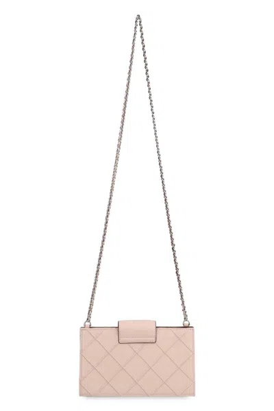 Tory Burch Mini Fleming Soft Quilted Leather Wallet On A Chain