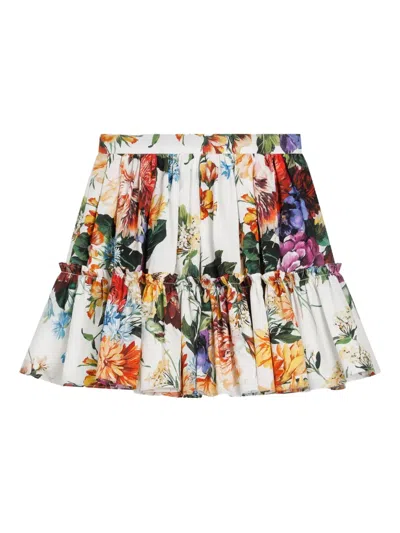 Dolce & Gabbana Dolce  Gabbana Kids Flower-print Poplin Skirt