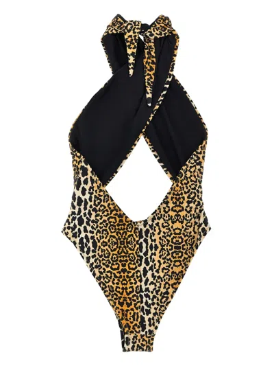 Reina Olga Italian Stallion Swimsuit In Animal Print