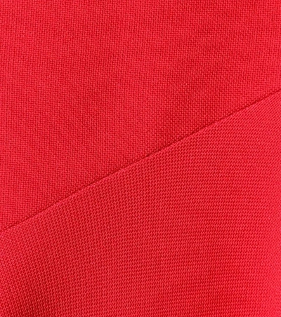 Shop Marni Wool And Silk-crêpe Dress In Red