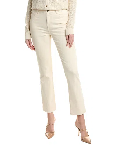 Lafayette 148 New York Reeve High-rise Straight Ankle Pant In Neutral