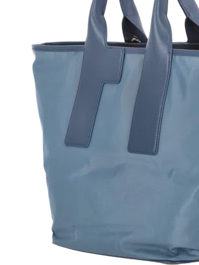 Furla Tote Bag With Detachable Strap And Handles In Blue
