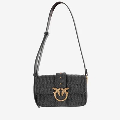 Pinko Mini Love Bag Slouchy Small Shoulder Bag In Gray