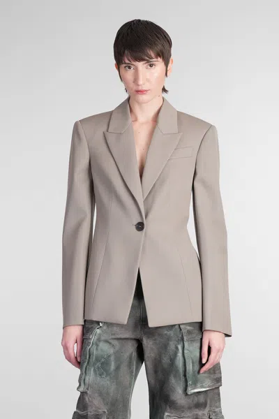 Attico Single-breasted Wool Blazer With Back Vent