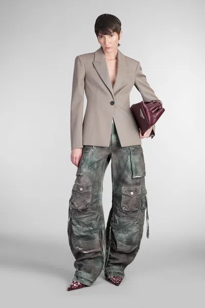 Attico Single-breasted Wool Blazer With Back Vent