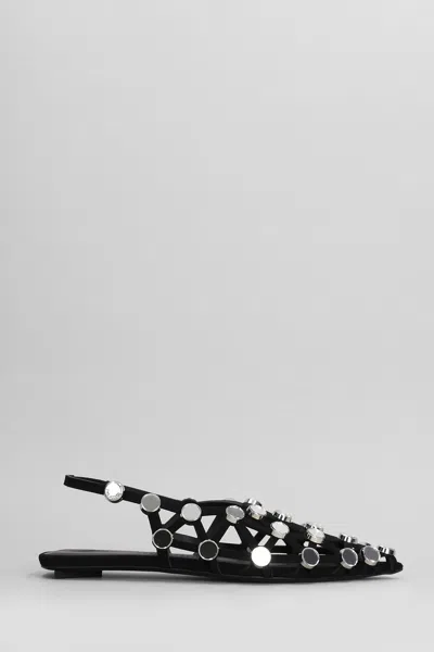 Attico 10mm Grid Suede Ballerina Flats