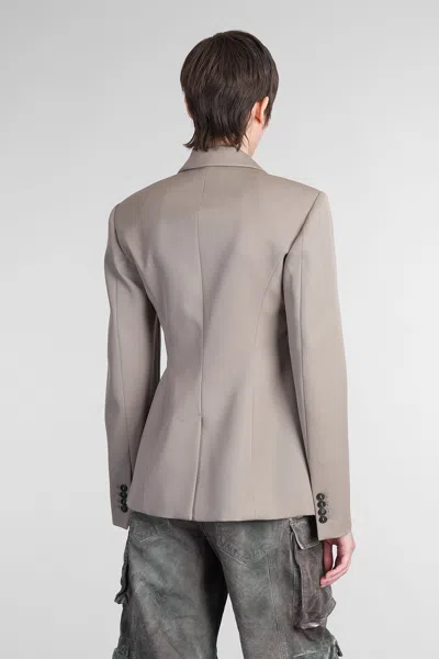 Attico Single-breasted Wool Blazer With Back Vent