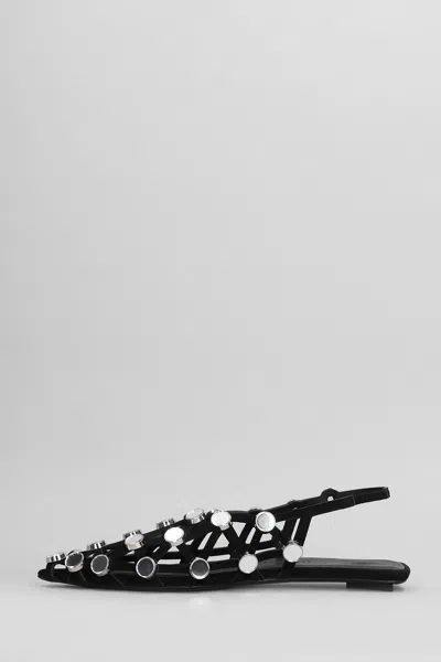 Attico 10mm Grid Suede Ballerina Flats