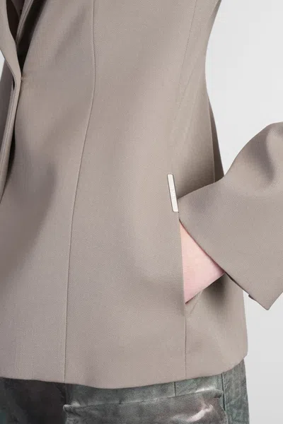 Attico Single-breasted Wool Blazer With Back Vent