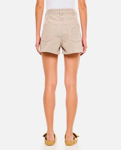 Fendi Toffee Cotton Clothing Shorts In Gray