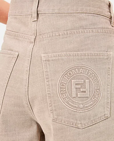 Fendi Toffee Cotton Clothing Shorts In Gray