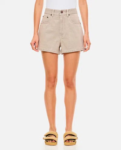 Fendi Toffee Cotton Clothing Shorts In Gray