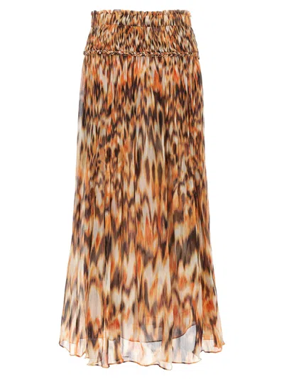 Isabel Marant 'rolande' Animal Print Skirt
