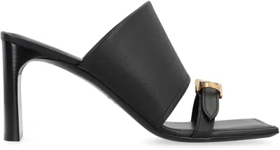 Balenciaga Bel Air Leather Sandals In Black