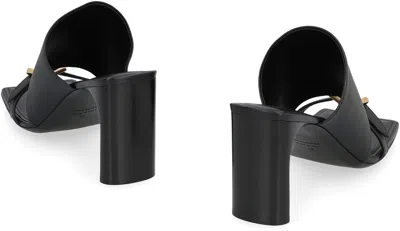 Balenciaga Bel Air Leather Sandals In Black