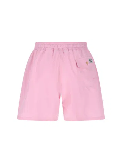 Polo Ralph Lauren Pink Stretch Polyester Swimming Shorts