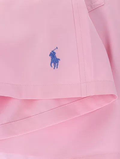 Polo Ralph Lauren Pink Stretch Polyester Swimming Shorts
