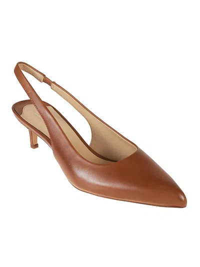 Ralph Lauren High Heel Shoes Lauren  Woman Color Leather In Light Brown
