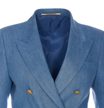 Tagliatore Double-breasted Cotton Jacket With Structured Shoulders