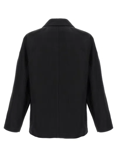 Lemaire 'collared Front Pockets Workwear Jacket' In Black