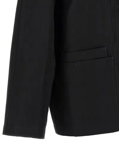 Lemaire 'collared Front Pockets Workwear Jacket' In Black