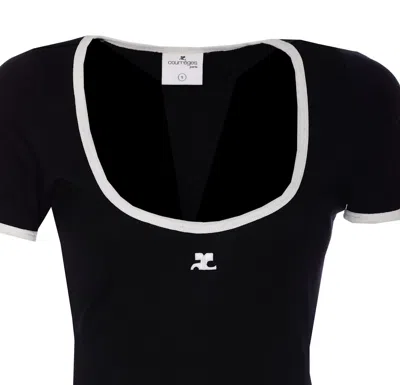 Courrèges Holistic Contrast Mini Dress