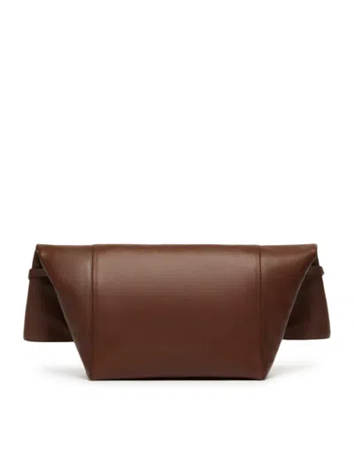 Max Mara Large Clutch In Natural Leather