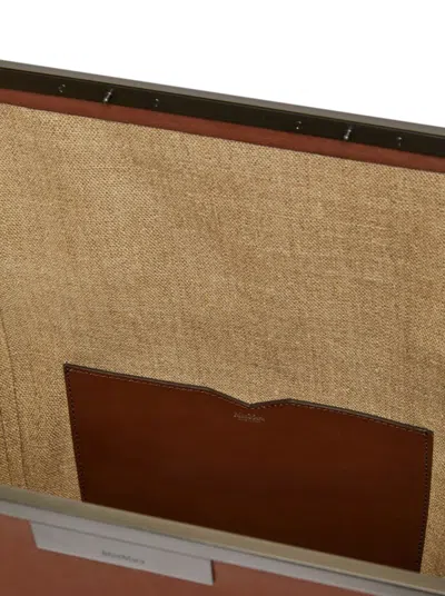 Max Mara Large Clutch In Natural Leather