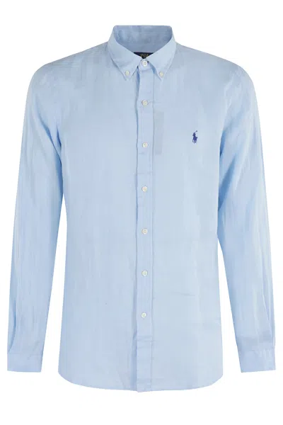 Polo Ralph Lauren Polo Pony-embroidered Cotton Shirt In Blue