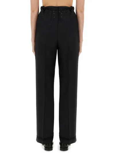 Maison Margiela Wool Trousers In Black