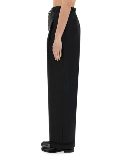 Maison Margiela Wool Trousers In Black