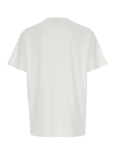 Polo Ralph Lauren White Crewneck T-shirt With Contrasting Logo Print On The Front