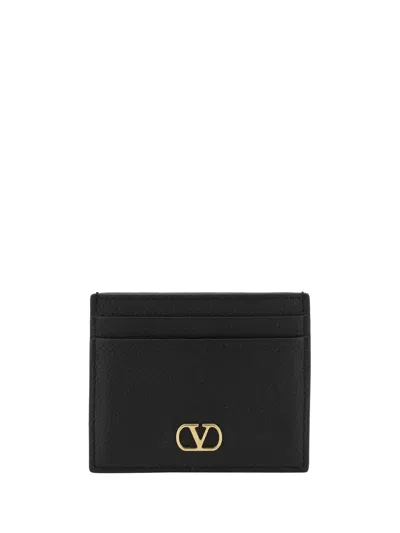 Valentino Garavani Vlogo Card Holder In Black