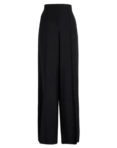 Max Mara Wide-leg Black Trousers In Compact Cady