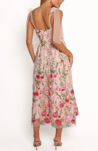 Petal And Pup Petal & Pup Mirabel Embroidered Tie Strap Maxi Dress In Multi