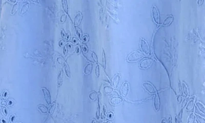 Maggy London Eyelet Front Wrap Sleeveless Maxi Dress In Blue