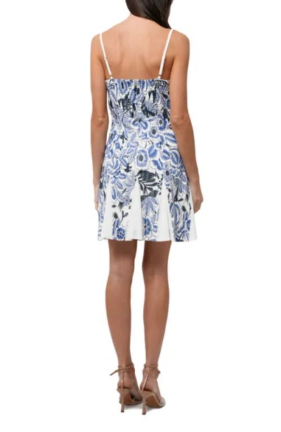 Adelyn Rae Bruan Fit & Flare Minidress In Blue